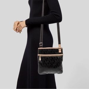 Michael Kors Patent Leather Crossbody Black Bag